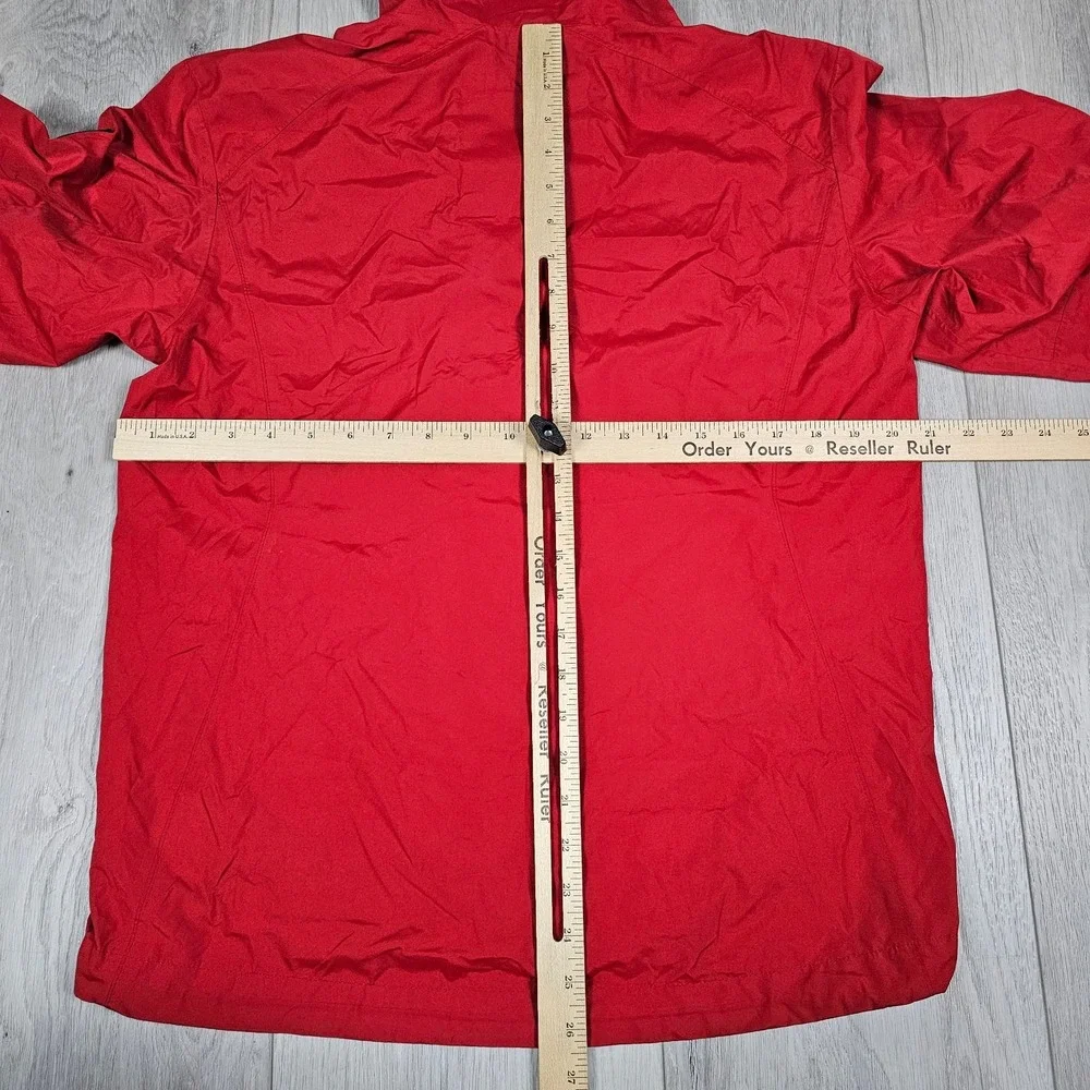 Chick-fil-A Waterproof Jacket Mens Small Red Full Zip Employee Hoodie Drive-Thru